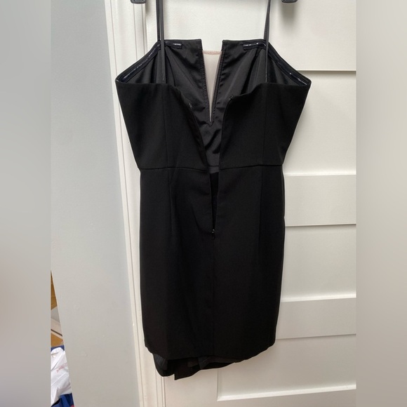 Liv Foster Designer Black Asymmetrical Strapless mini dress - Picture 5 of 8